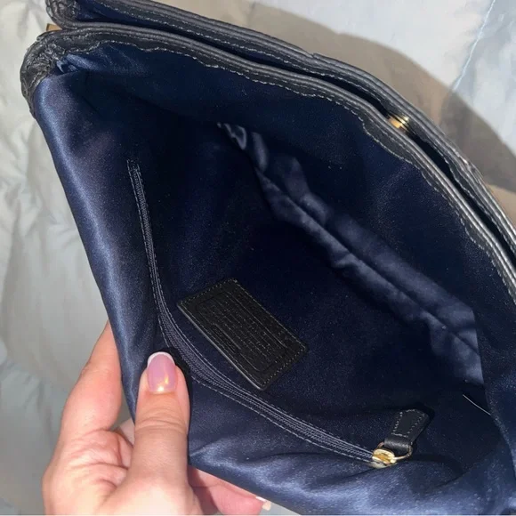 Coach Black Leather Shoulder Bag - Picture 6 of 9